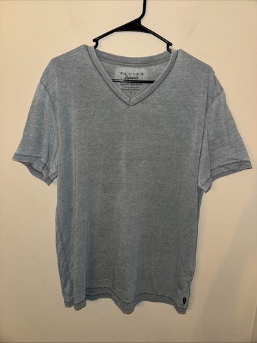 Lucky Brand Men's Large Venice Burnout V-Neck Tee Gray Short Sleeve ...