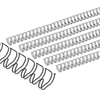 10mm (3/8″) Double Loop Wire Binding Combs, 50 Pcs, 3:1 Pitch, Black ...