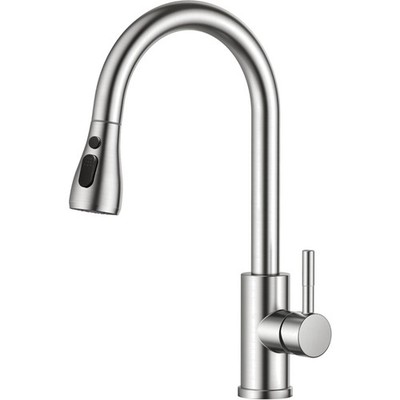 Wasserhahn Küche Edelstahl Hochdruck Armatur mit Brause 360° schwenkbar