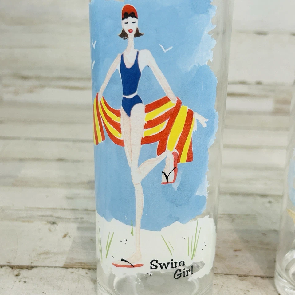 Lote de 2 vasos de plástico Melissa Gitelman 2002 natación niña e isla niña Foto 2 de 4