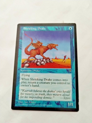 MTG Shrieking Drake Visions Regular Common - Some Edge Wear - See PIcs