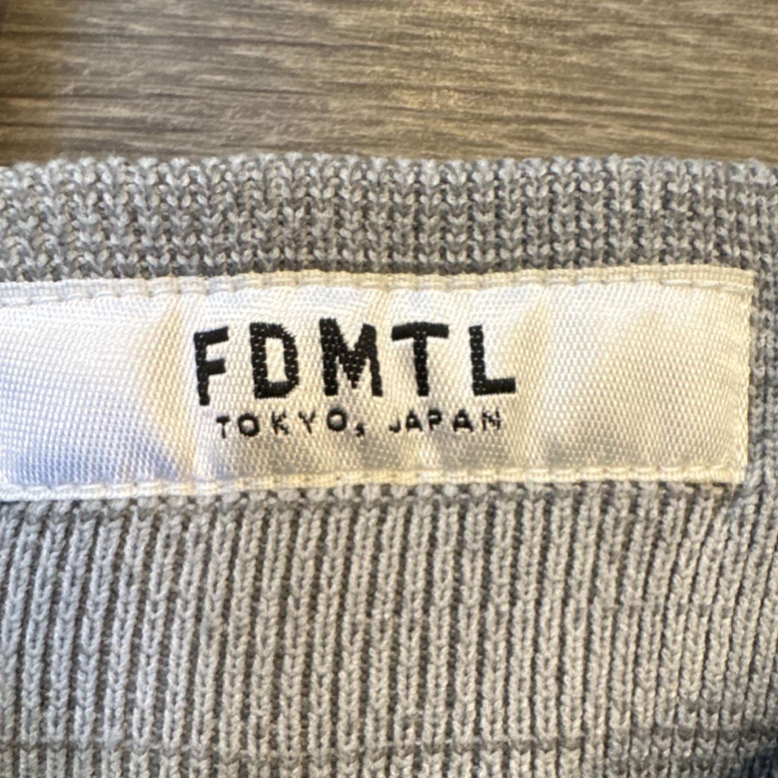 FDMTL Patchwork Knit Sweatpants Gray Polyester Re… - image 5