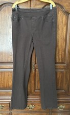 Belle by Kim Gravel Regular Flexibelle 5-Pocket Bootcut Jeans Espresso Size 16