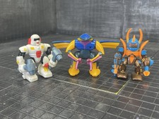 Lot of 3 Vintage LGTI Galoob Micro Machines Z-Bots Action Figures Zbots