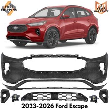 Front Bumper Cover & Fog Light Assembly Kit For 2023-2026 Ford Escape ST-Line
