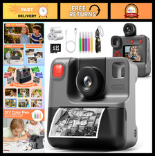 Instant Print Camera for Kids, 1080P HD Digital Video, 32GB Card Paper, Gifts