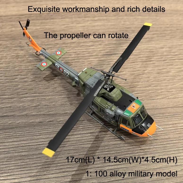 1:100 Diecast Military Model Italian Agusta-Bell AB.212 Helicopter