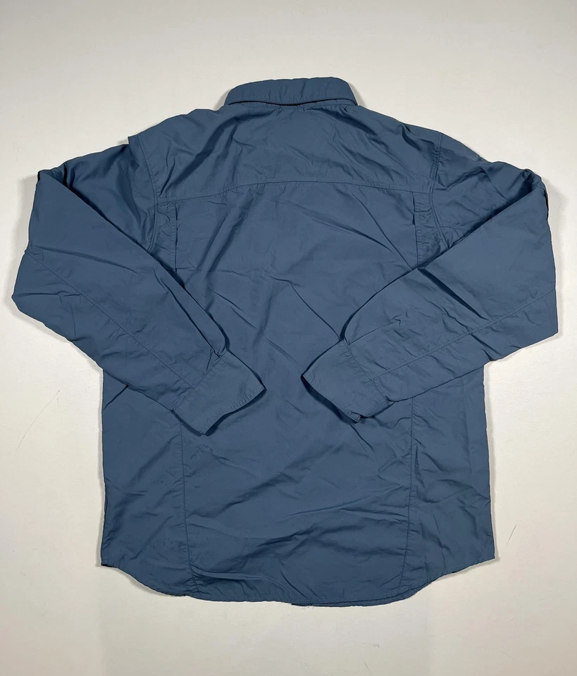 Рубашка мужская Columbia средний размер синяя универсальная защита от солнца походная рыбалка - Изображение 2 из 4