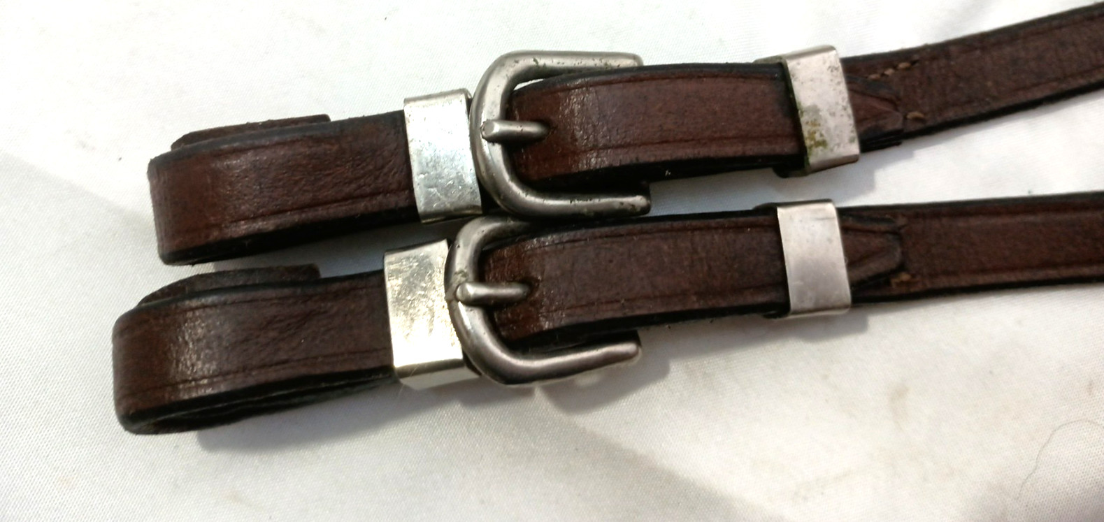 Fancy English Headstall w/ Buckle Bit Ends & Pyramid Star Studs, Silver Hardware