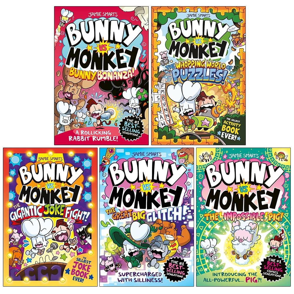 Bunny vs Monkey Set 2 Collection 5 Books Set By Jamie Smart (Bunny Bonanz | TODO
