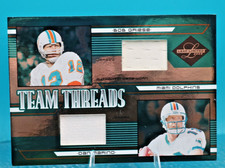 2005 DONRUSS PLAYOFF LP. TEAM THREADS DAN MARINO BOB GRIESE Patch /75 -Dolphins