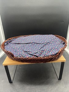 Charming Pet/Doll Bed Basket- 13x10- Wicker Rattan Small Cat, Furry Friend