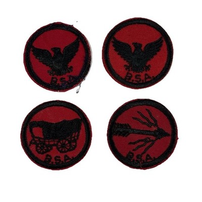 Vintage Boy Scout Patch Lot X4 Patrol Blazing Arrow Eagle Covered Wagon 60s