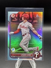 2022 Bowman 1st Edition #BPPF-120 Logan Cerny Sky Blue Foil