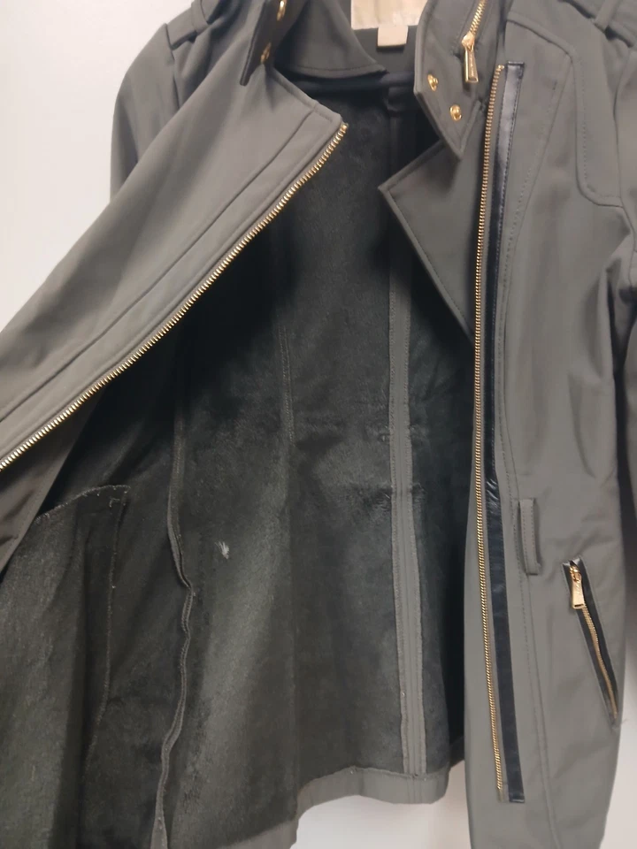 Women Michael Kors Quilted Faux Fur Lined Full Zip Jacket XS - Image 2 of 4