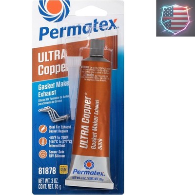 81878 Ultra Copper Maximum Temperature RTV Silicone Gasket Maker, 3 oz. Tube
