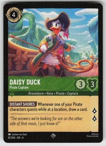 Daisy Duck - Pirate Captain 81/204 Azurite Sea Super Rare