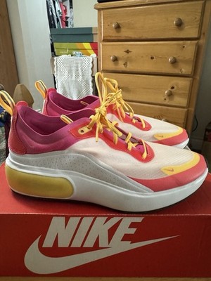 Nike AirMax Dia Run Flyknit Pink/Yellow Running Shoes