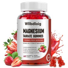 Magnesium Taurate Gummies, 1000mg Complex Muscle,Sleep and Heart Health Suppor
