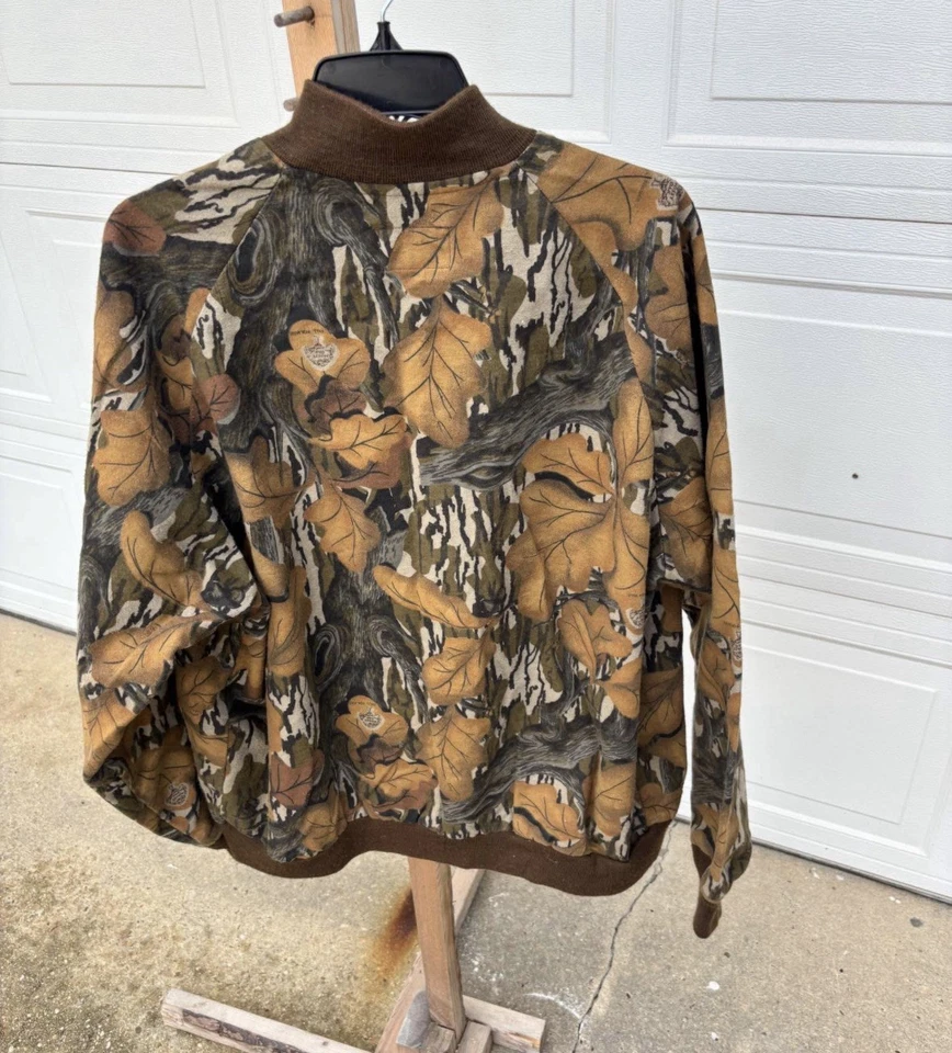 Chaqueta Camuflada Vintage Años 90 Roble Mossy Otoño Follaje Castaño Rojizo Universidad XL Hecha en EE. UU. Foto 3 de 4