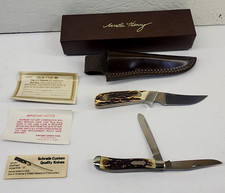 Vintage Schrade USA Uncle Henry Fixed Blade/Trapper #162 #285 UH Knife Set
