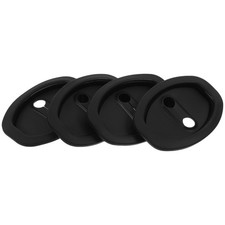 4Pcs Car Door Lock Protective Rubber Covers Shock Absorption Pads Black