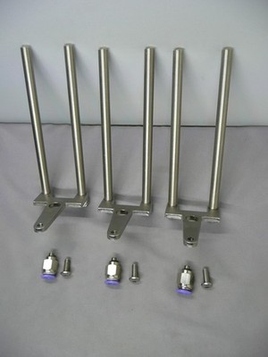 3 DEFIANT MPS BISSANZEIGER SNAG EARS mit 5'' TITANSTANGEN & EXTRAS - KLOBIGER EDELSTAHL