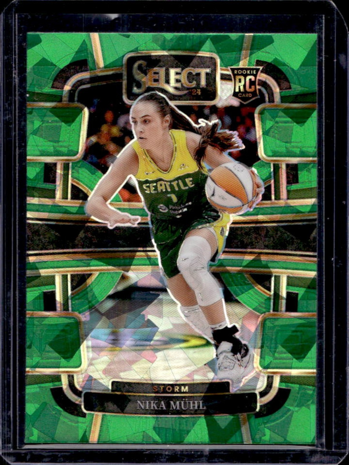 2024 Select WNBA Nika Muhl RC Green Ice Prizms Concourse #27 Storm