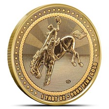 1 oz Scottsdale Mint Cowboy with Buffalo Privy Gold Round (Proof-Like) 5322.37 per troy oz