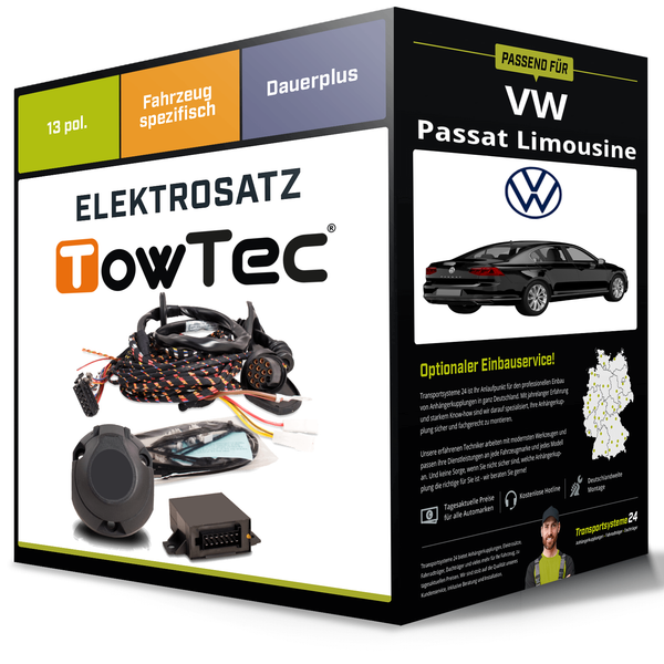 Elektrosatz 13-Pol Spezifisch für VW Passat Limousine 08.2014-03.2024 NEU-image