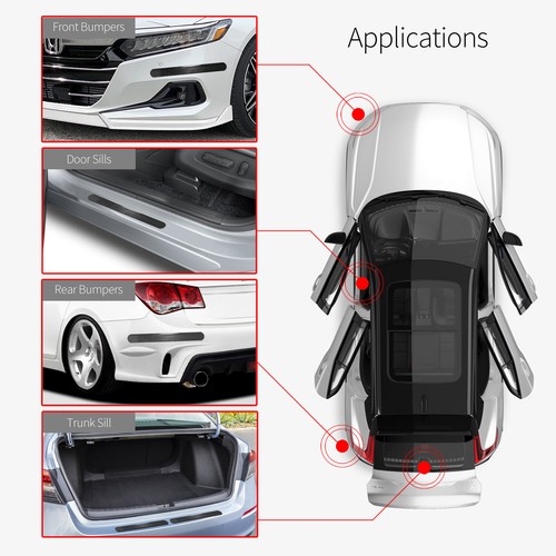 Dodge Charger R/T Sticks Style Carbon Fiber Car Protector Decals - Picture 4 of 5
