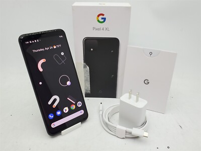 Google Pixel 4 XL G020J 64GB Black Android13 UNLOCKED Smart Phone Clear IMEI
