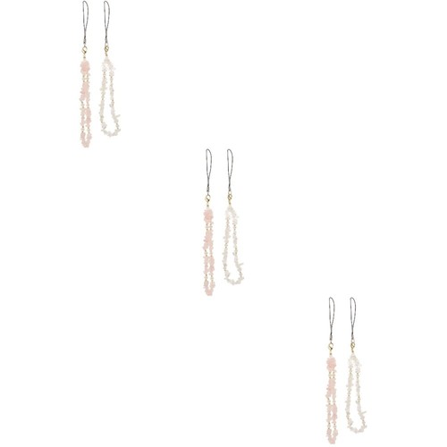 Set of 3 Mobile Phone Chain Ladies Charm Hanger Charms Strap Aesthetic - Zdjęcie 6 z 12