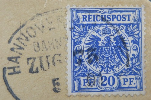 Germany 1889 20Pf Michel No 48b UV Fluorescence - On TPO Cover - Picture 4 of 5