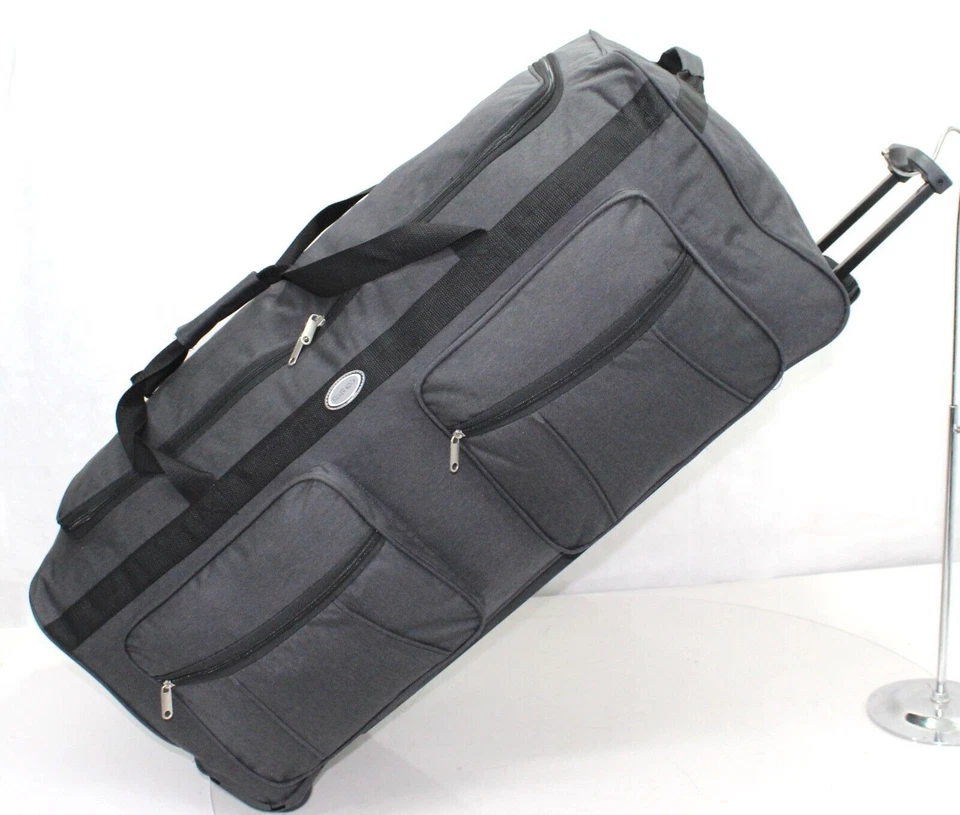 Large 34" Travel Luggage Wheeled Bag Trolley Holdall Suitcase Duffel Cargo Case - Image 4 of 4