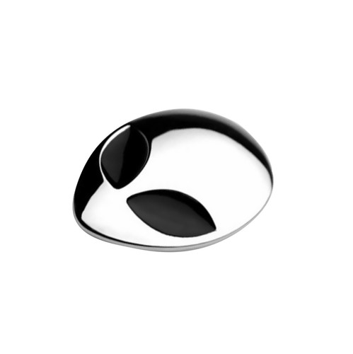 Silver Chrome Metal 3D Alienware Head Auto Logo Sticker Badge Emblem Car Decal - Picture 4 of 8