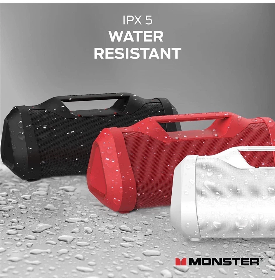 Monster Bluetooth Speaker Blaster 3.0 Portable Speaker with IPX5 Water Resistant - Image 3 of 4