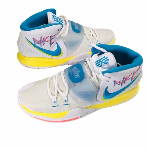 Nike Kyrie 6 90s Neon Graffiti 2020 Size 11 - WHITE/OPTI YELLOW-DIGITAL PINK-BL - Picture 10 of 15