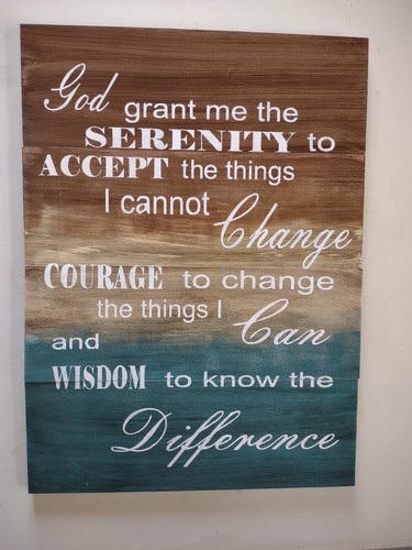 Hand made wood sign home wall decor. Serenity Prayer