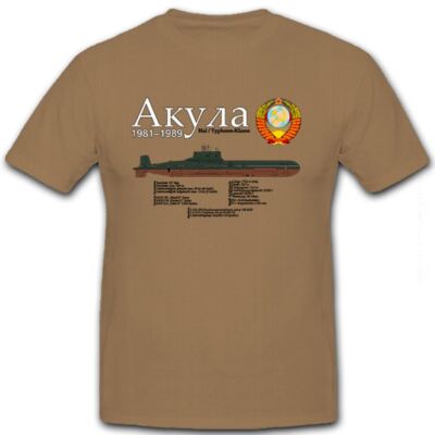 U-Boot Uboot Unterseeboot Projekt 941 Typhoon-Klasse Akula - T Shirt #8427