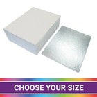 Oblong White Cake Boxes AND Rectangle DRUM Birthday Wedding Box CHOOSE YOUR SIZE