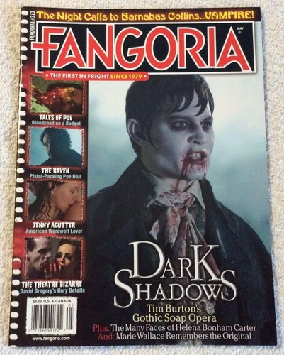 Fangoria Horror Magazine #313 May 2012 Dark Shadows The Raven Tales of Poe - Imagen 1 de 9
