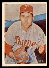 1957 Topps Baseball #314 Ed Bouchee VG/EX *i1