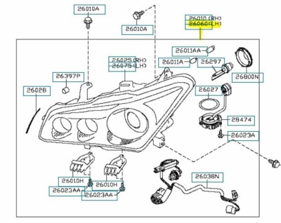 NISSAN デュアリス 左ヘッドライト 26060 JD01A NISSAN デュアリス 左