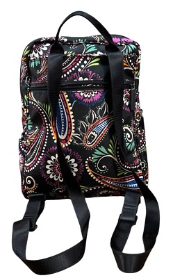 Vera Bradley Paisley Canvas Backpack VERA BRADLEY Small Black Paisley Canvas Small Backpack | eBay main image 4