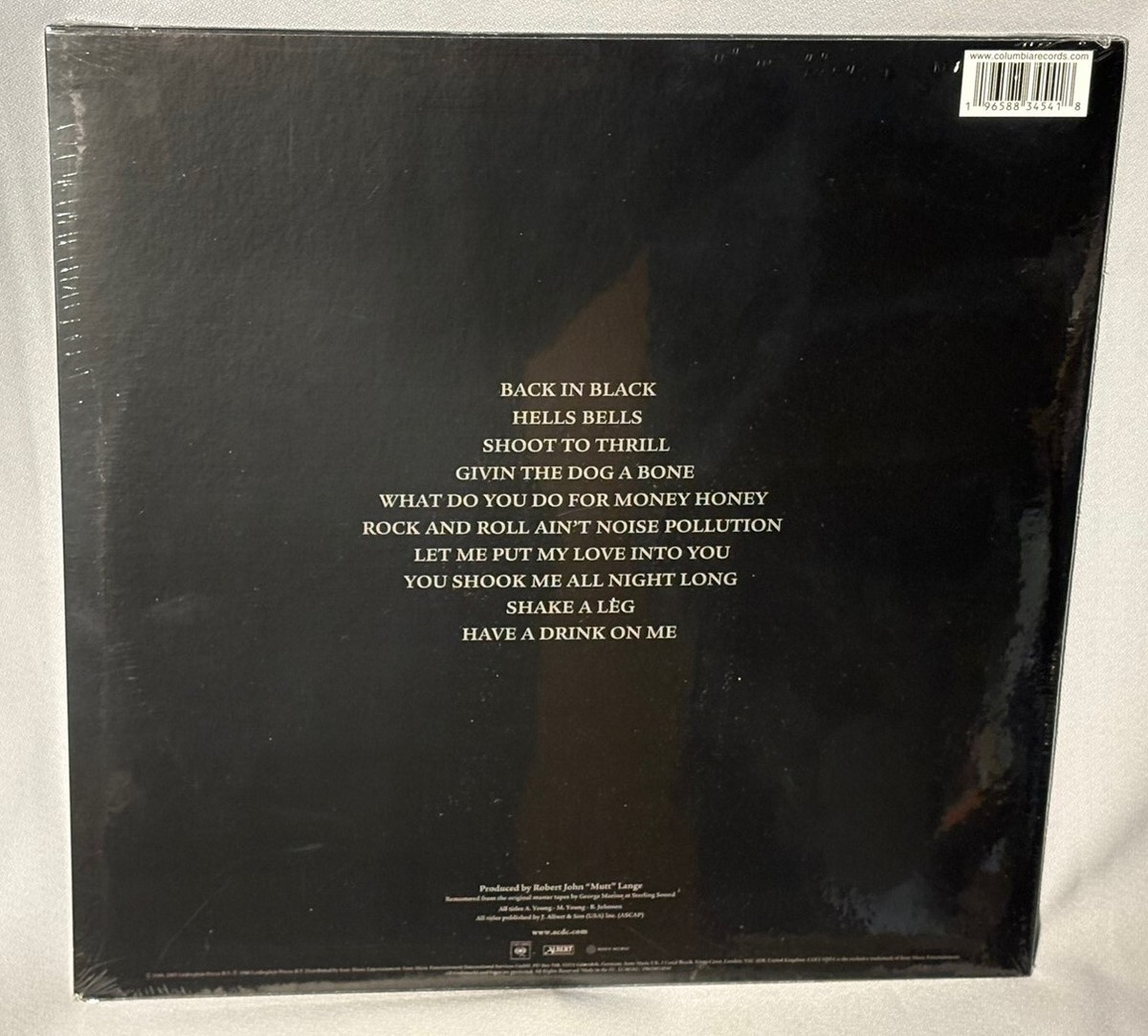 LP AC/DC Back in Black (ACDC) (GOLD Vinyl, 50th Ann 2024