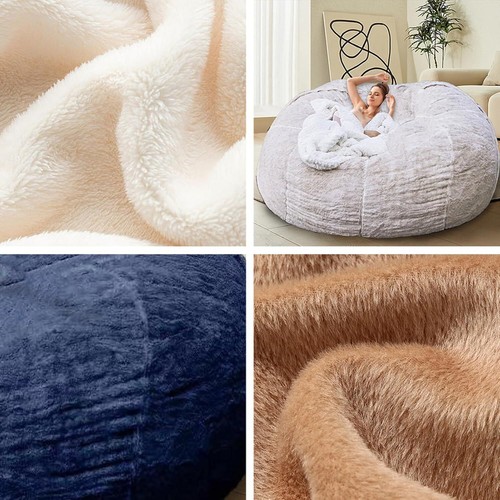 Bean Bag Chair for Adults Kids Without Filling Comfy Fluffy Giant Round Beanbag - Picture 5 of 5