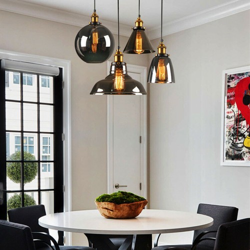 Bar Glass Pendant Light Kitchen Lamp Room Ceiling Light Shop Chandelier Lighting - Picture 12 of 16