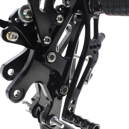 FXCNC Rearsets Footpegs Pedals Set For Yamaha YZF R6 1999-2002 2001 2000 Black - Picture 4 of 6