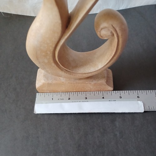 Indonesien HOLZ SKULPTUR HANDGESCHNITZT PAAR MIT HERZ ewiger Kuss - Bild 10 von 13